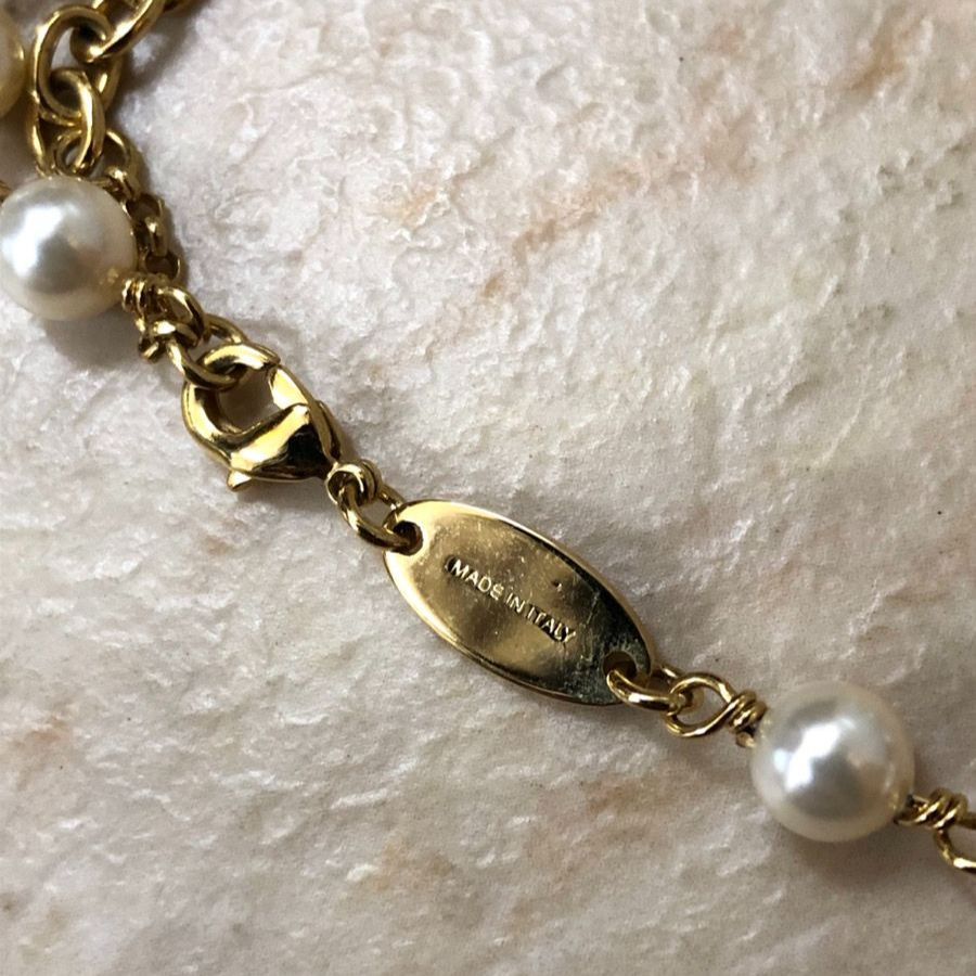 強固な VALENTINO GARAVANI ヴァレンティノ ガラヴァーニ Vロゴ シグネチャー パールビーズ ブレスレット 【最大40％OFF＆7日間返品OK】