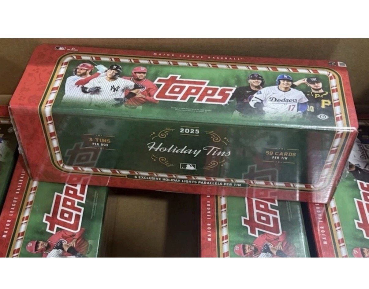 Topps MLB Holiday TIN BOX 1箱にtin缶3ケ