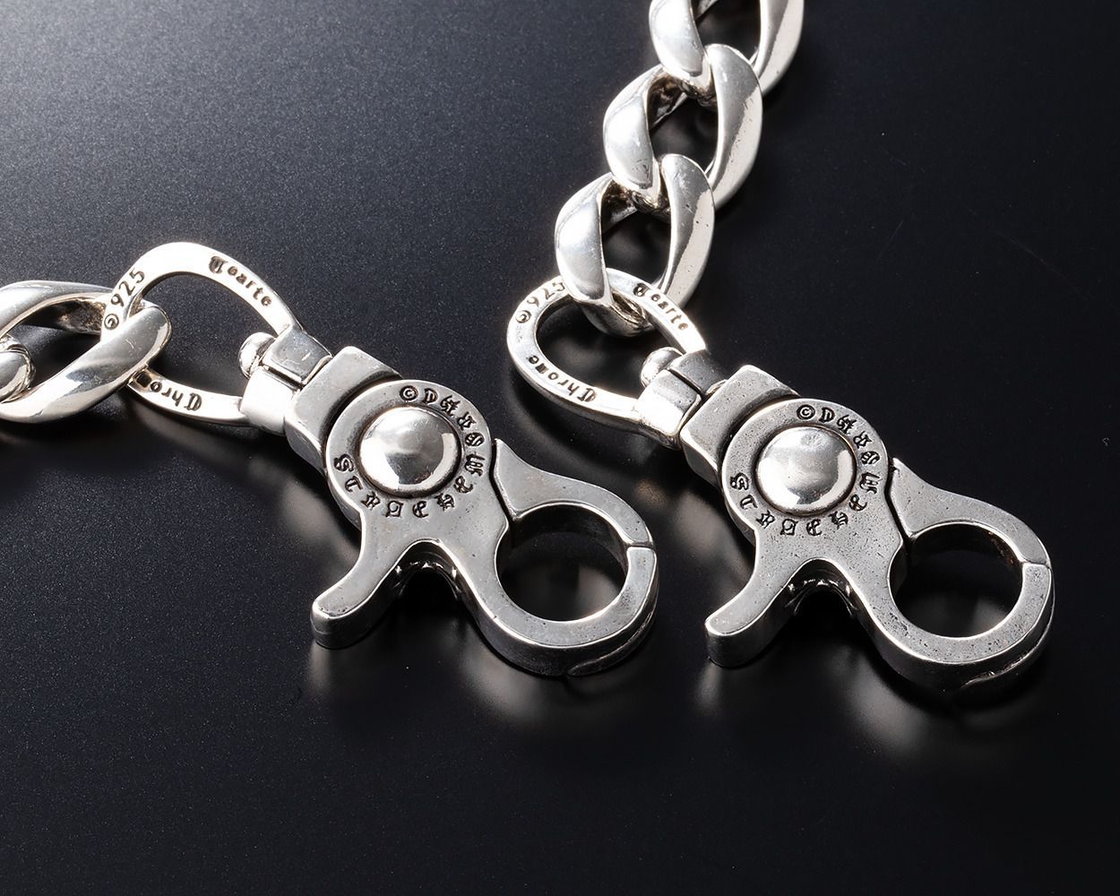 シルバー925 ウォレットチェーン タイニーフック付き キーチェーン