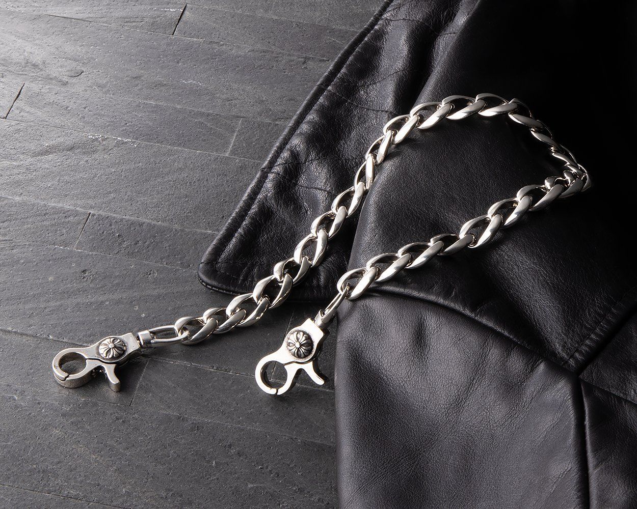 シルバー925 ウォレットチェーン タイニーフック付き キーチェーン