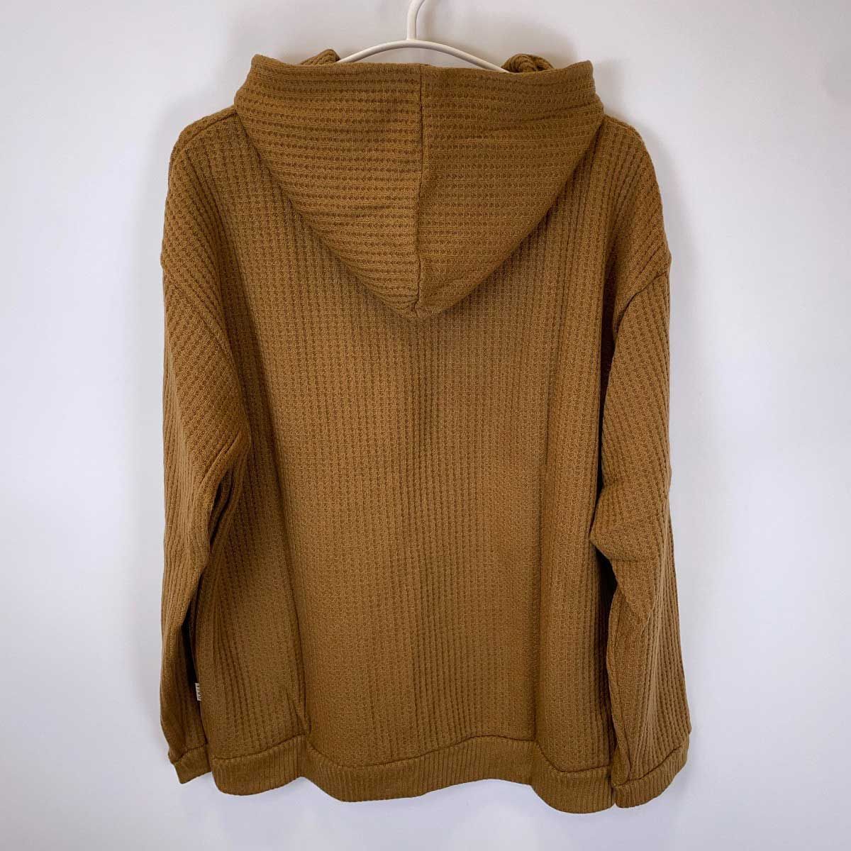 【未使用】Almond Surfboards & Design アーモンド サーフボード デザイン ワッフル パーカー プルオーバー フーディ L ブラウン IV2008W ユニセックス 未使用】Almond Surfboards & Design アーモンド サーフボード