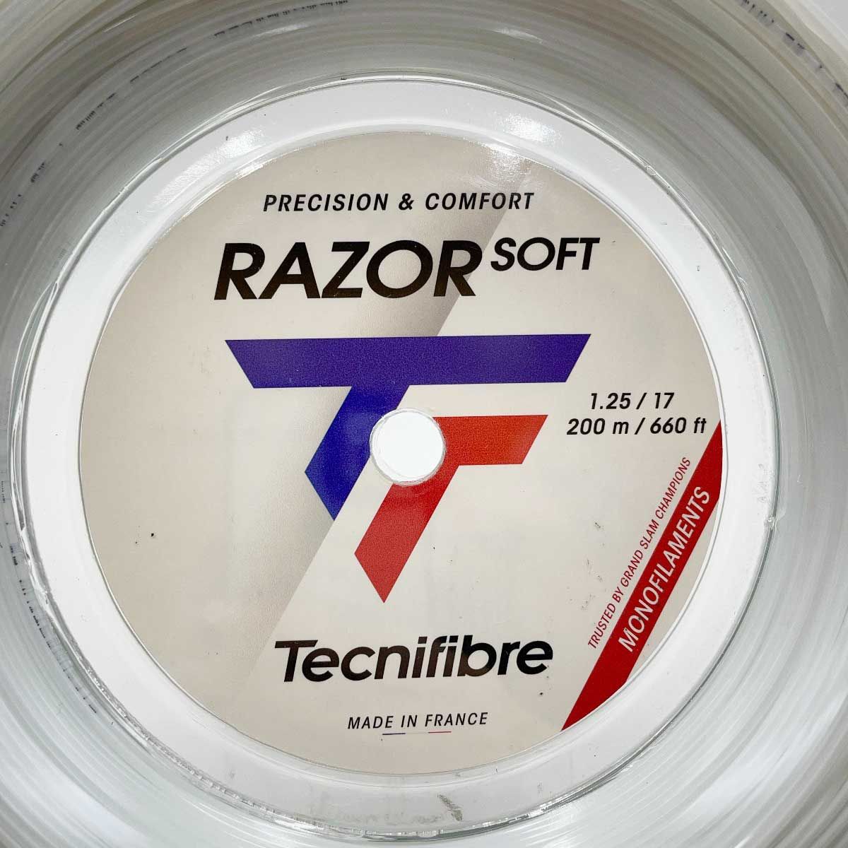 テクニファイバー Tecnifibre 硬式 テニス ストリング ガット レーザーソフト RAZOR SOFT 125 200ｍ ロール ホワイト 1.25 mm