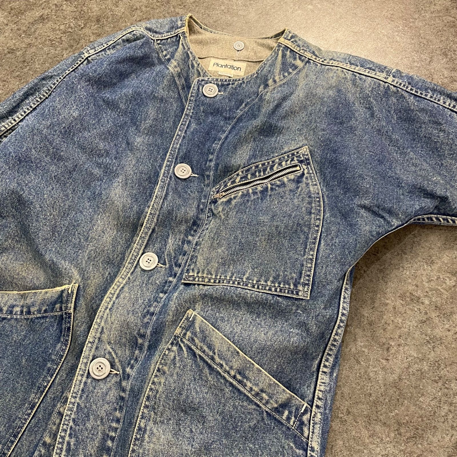 80s 90s Vintage Plantation ISSEY MIYAKE Denim Jacket