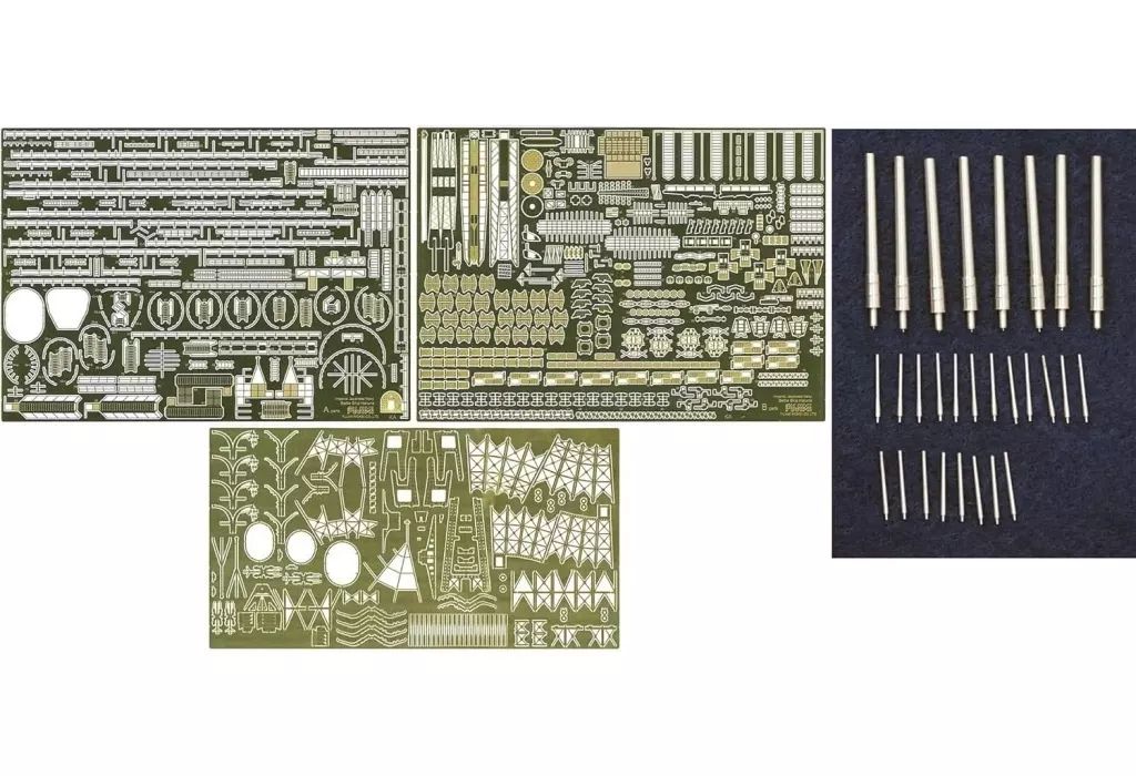 プラモデル 1 350 日本海軍戦艦 榛名 エッチングパーツセット w 金属砲身 艦船モデルシリーズ No 2 EX 201 ディティールアップパーツ 600956