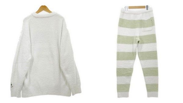 gelato pique ジェラートピケ スーパーマリオ ヨッシー セットアップ ルームウェア パジャマ PMNT214157 男女兼用 Lサイズ 上下 IL17253