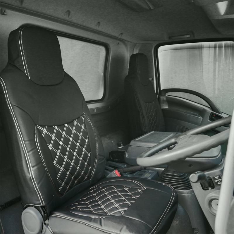 いすゞ 07フォワード シートカバー ホワイトステッチ トラック 4 t ダイヤカット 90系 07 フォワード 運転席 助手席 721