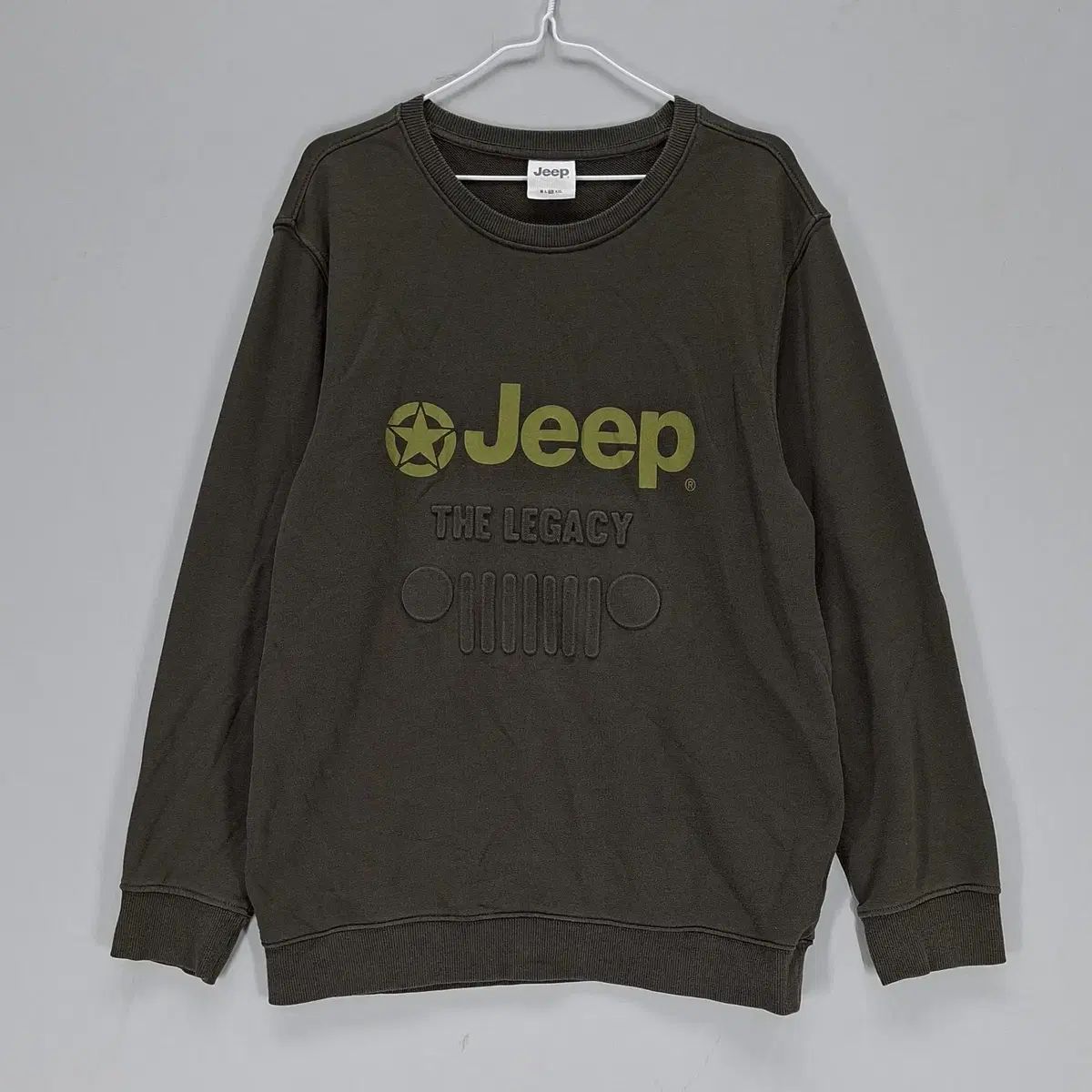 【高品質，人気】 AI 98% Jeep メンズ105 スウェット 2021 春 秋 カーキ 03541 トレーナー・スウェット