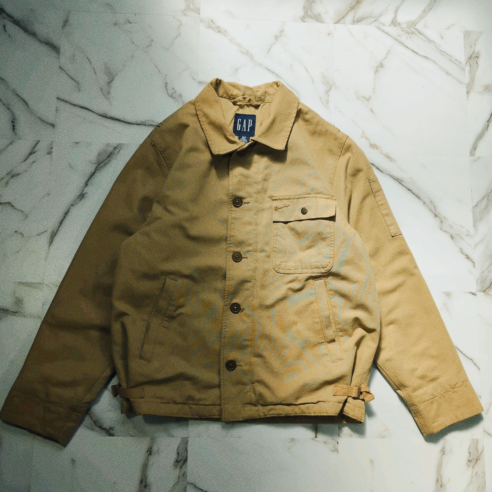 00s OLD GAP A-2 ダック生地 デッキジャケット ベージュ M