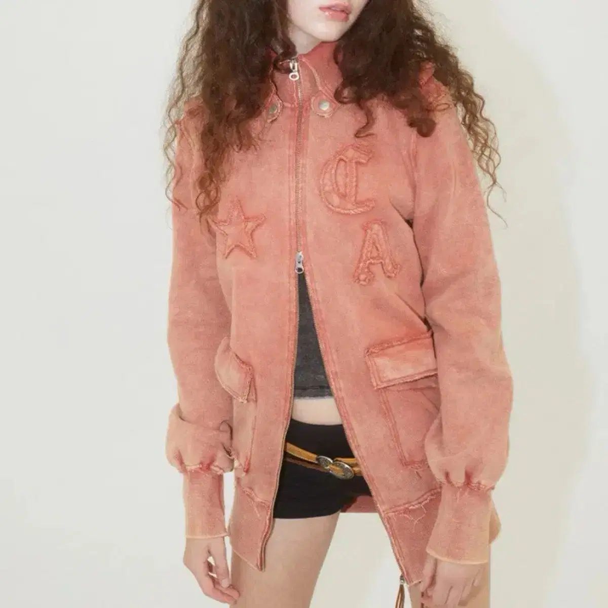 エズイフキャル ヴィンテージ ウォッシュ ジップアップ ドレス