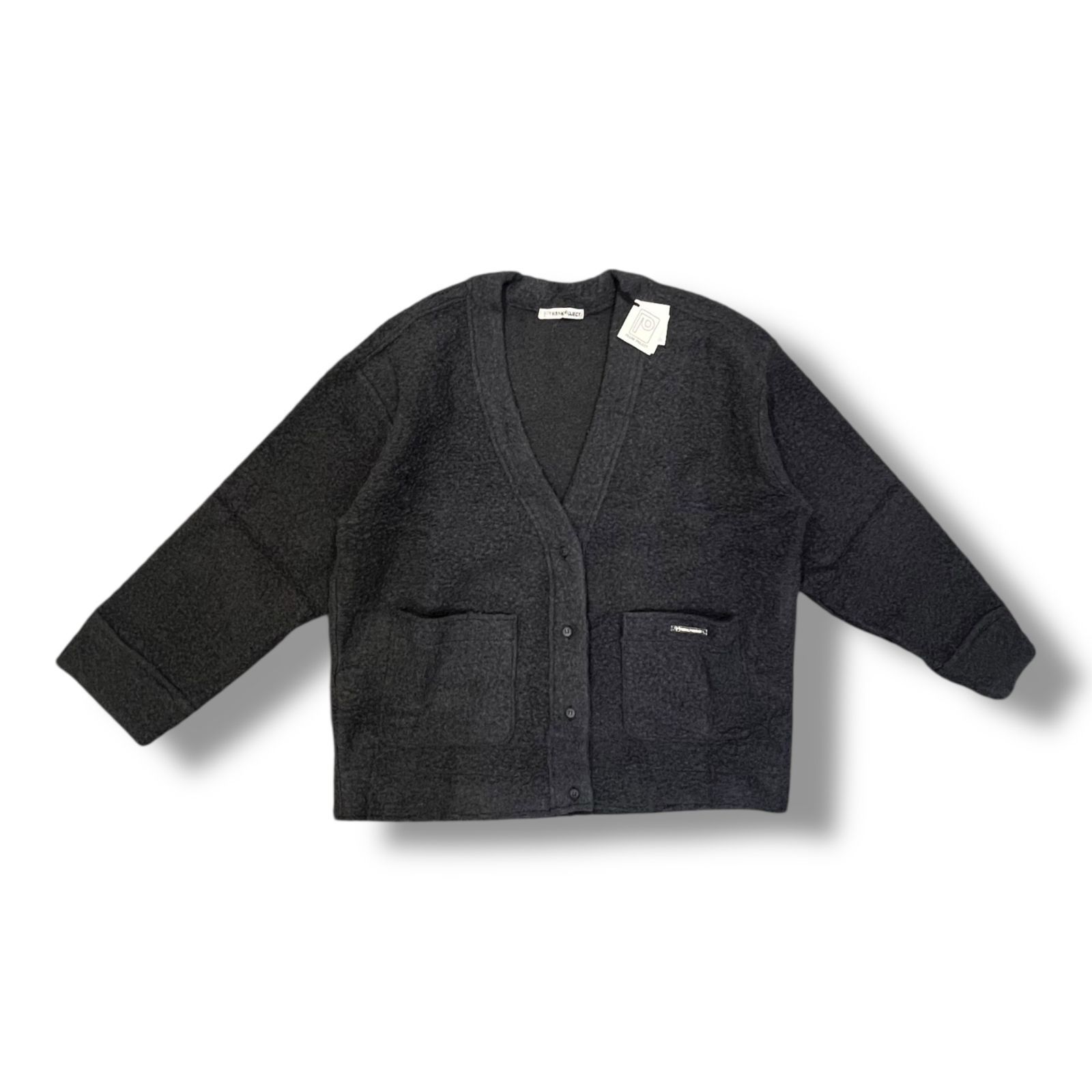 参考上代24200円 PRANK PROJECT Needle Napping Over Cardigan ニードルナッピングオーバーカーディガン ニット セーター プランクプロジェクト 31232415208 グレー F 145A1