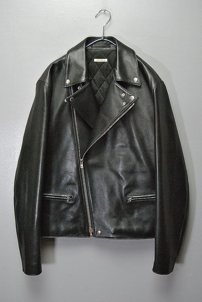 HEUGN Luther Riders ユーゲン 24AW シープスキンレザー ダブル ライダース ジャケット ブラック 4