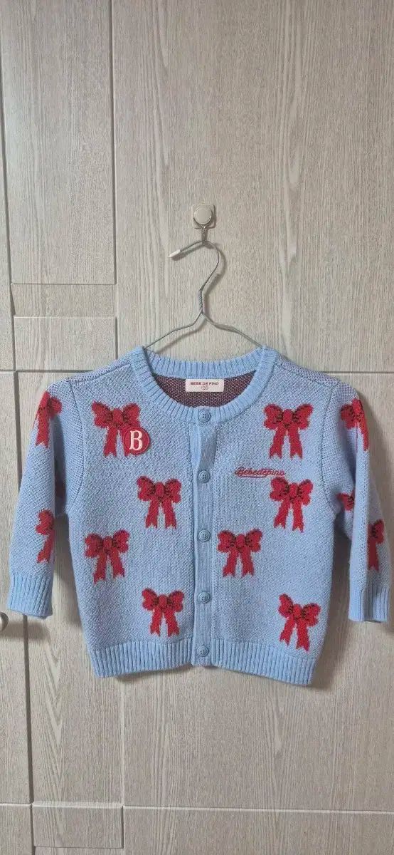 ベベデピノ リボン ベイビー セーター カーディガン