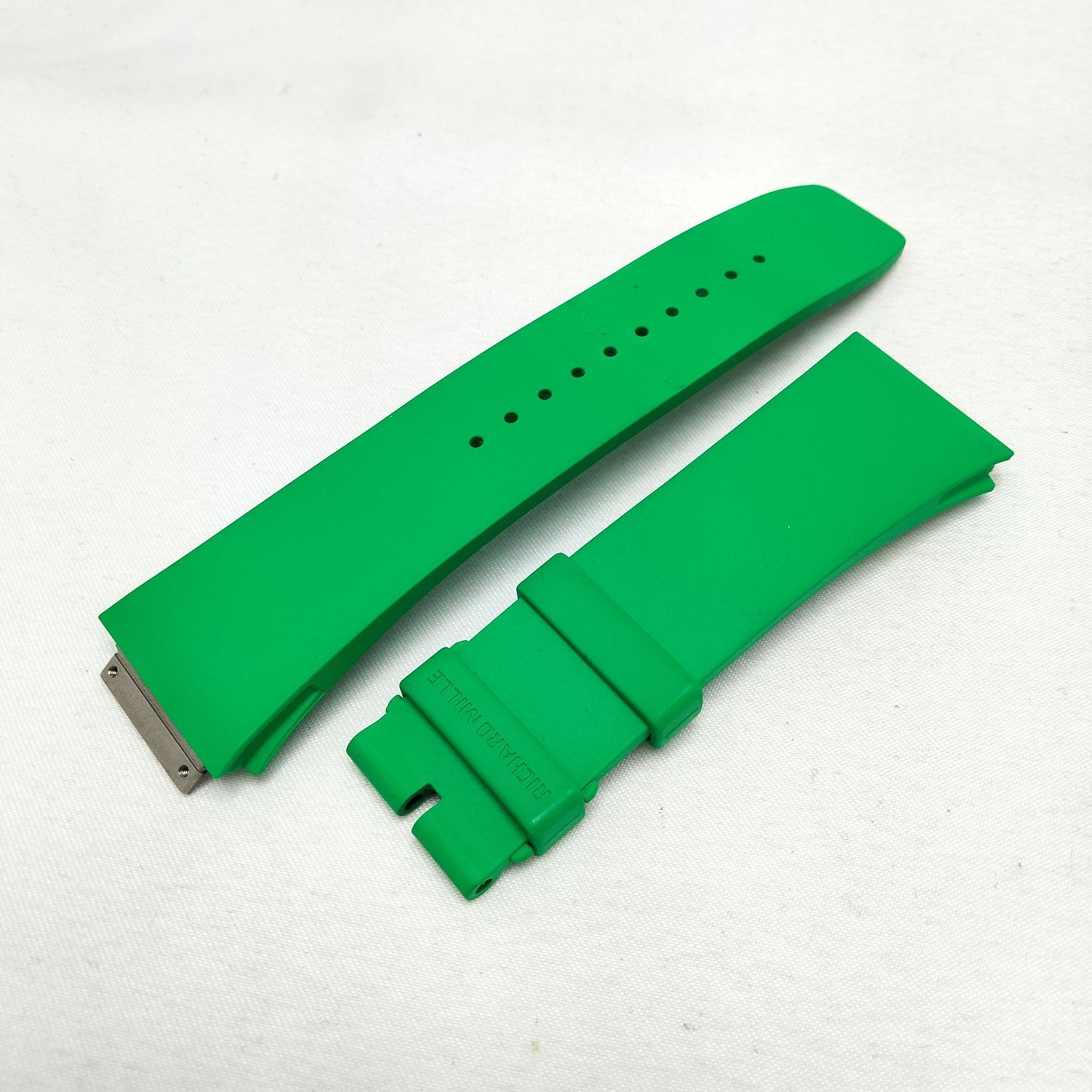 美術 RICHARD MILLE リシャールミル 67-01M 時計ベルト 18mm 替えベルト ラバー グリーン