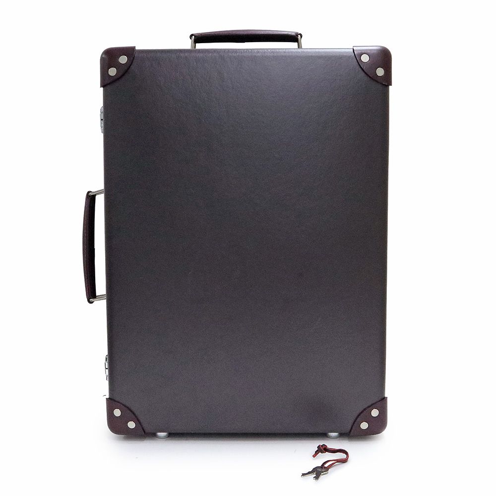 グローブトロッター センテナリー スモール キャリーオン キャリーバッグ スーツケース ヴァルカナイズドファイバーボード ブラウン バーガンディ シルバー金具 GLOBE TROTTER