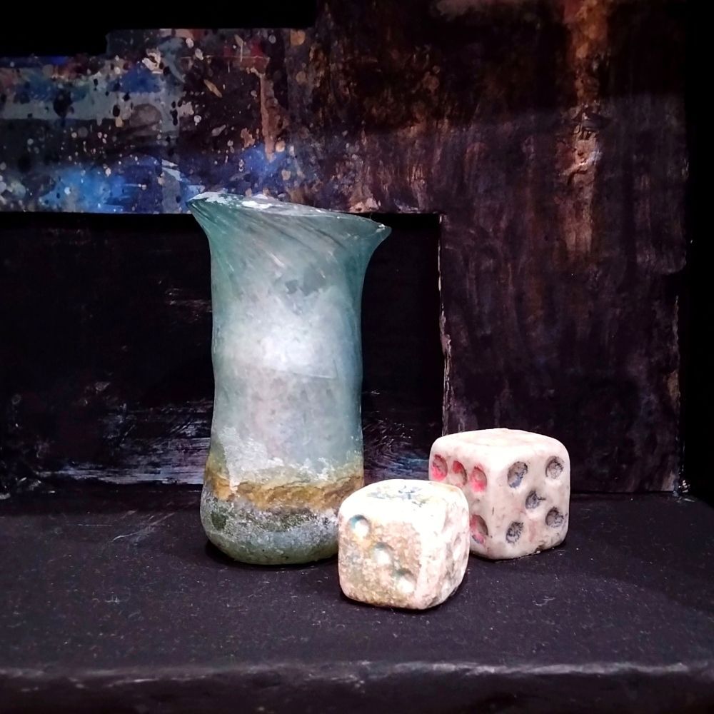 内野隆文　瓶とダイス　オブジェ　立体作品　現代美術　現代アート　ヴィンテージ 内野隆文 瓶とダイス オブジェ 立体作品 現代美術 現代アート