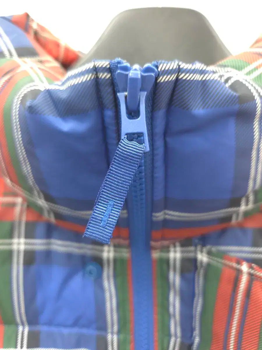 L UNIQLO ユニクロ Kinloch Anderson キンロックアンダーソン CHECK CHECKERED パータン ブルー ダウン アウター