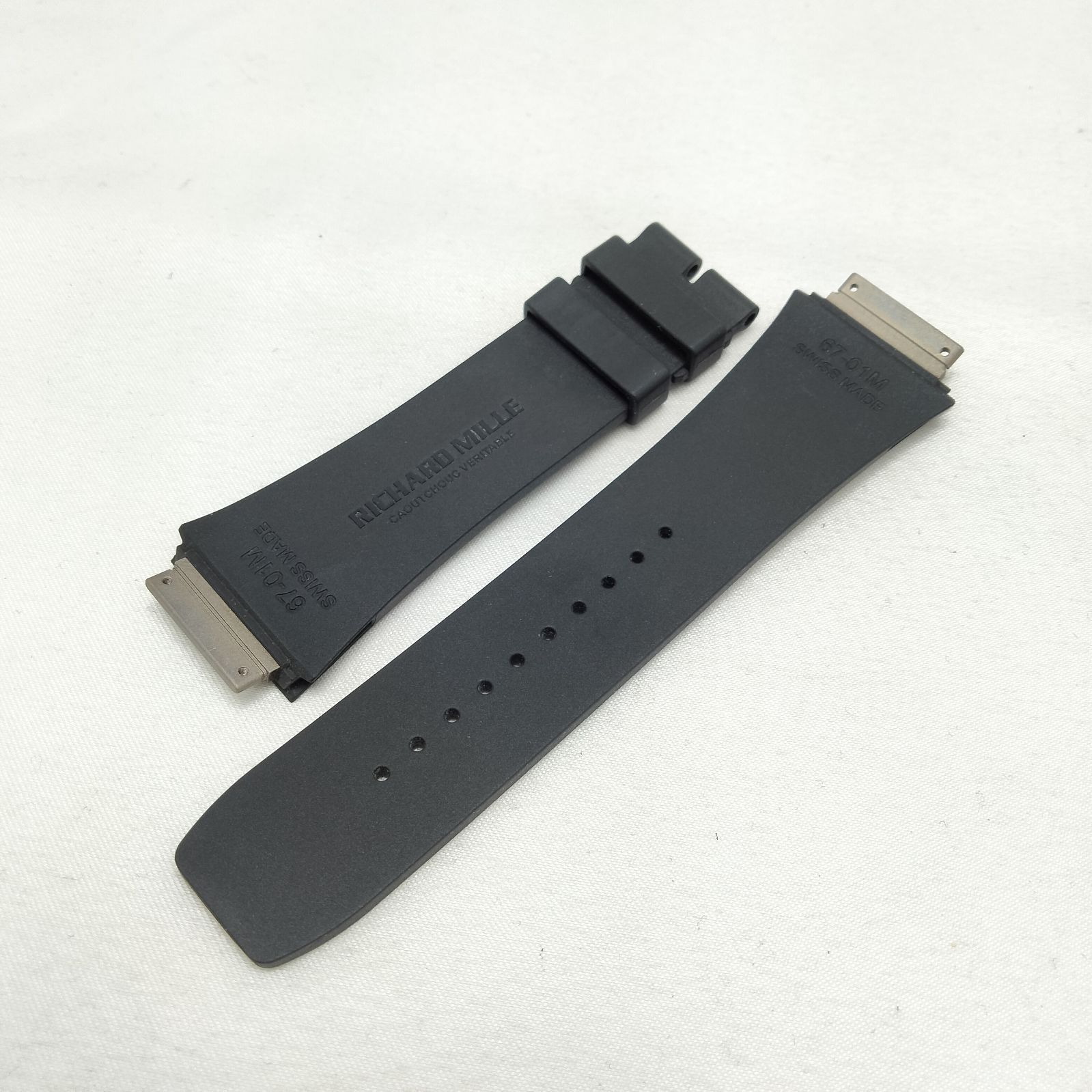 RICHARD MILLE リシャールミル 67-01M 時計ベルト 18mm 替えベルト ラバー ブラック