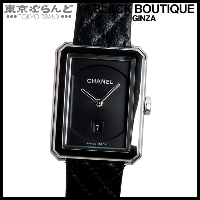 シャネル CHANEL ボーイフレンド H6585 ブラック SS レザー スクエア 