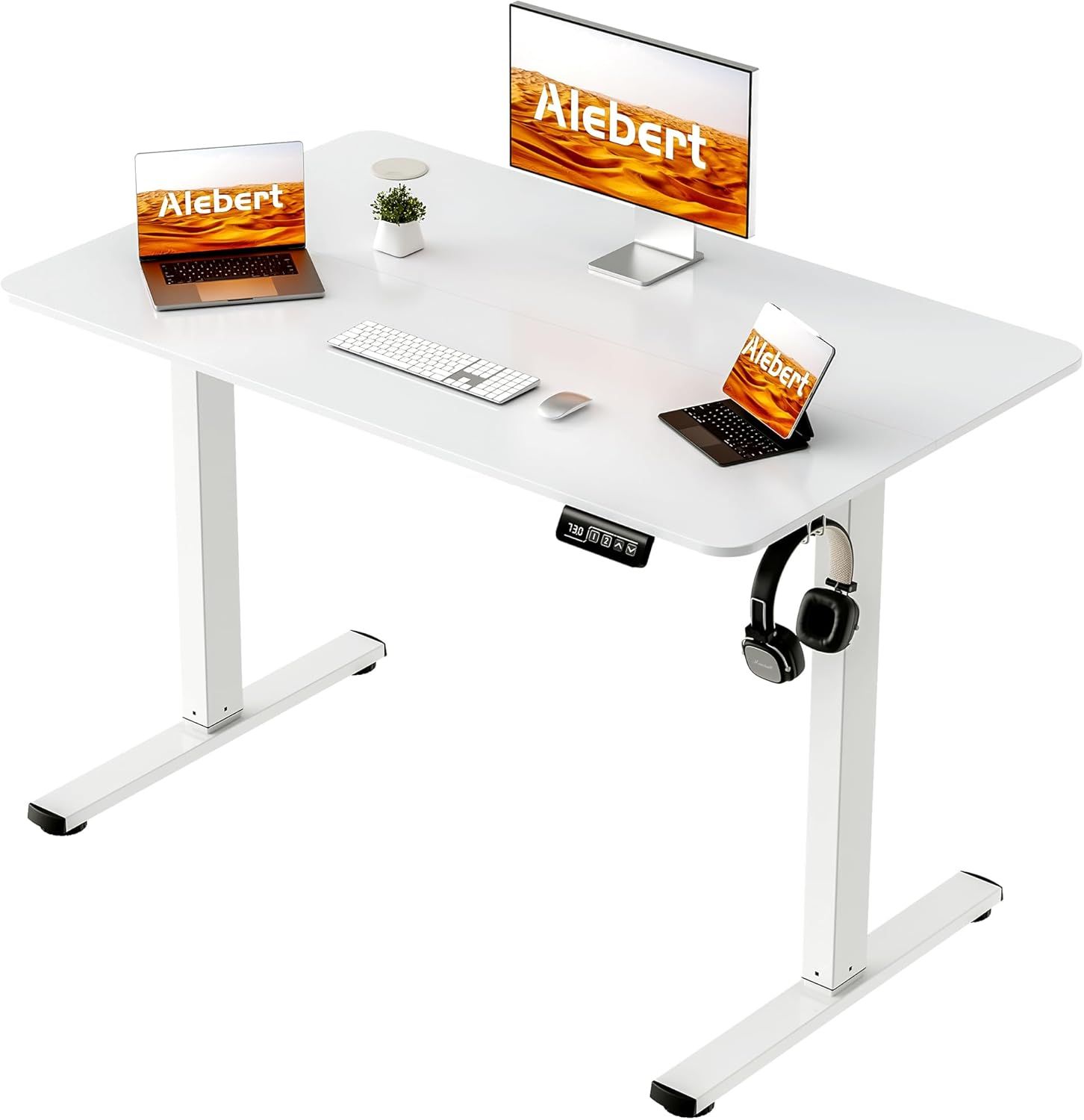 割引 1222白 120cmx60cm 昇降デスク 電動 昇降式デスク 幅120*奥行60