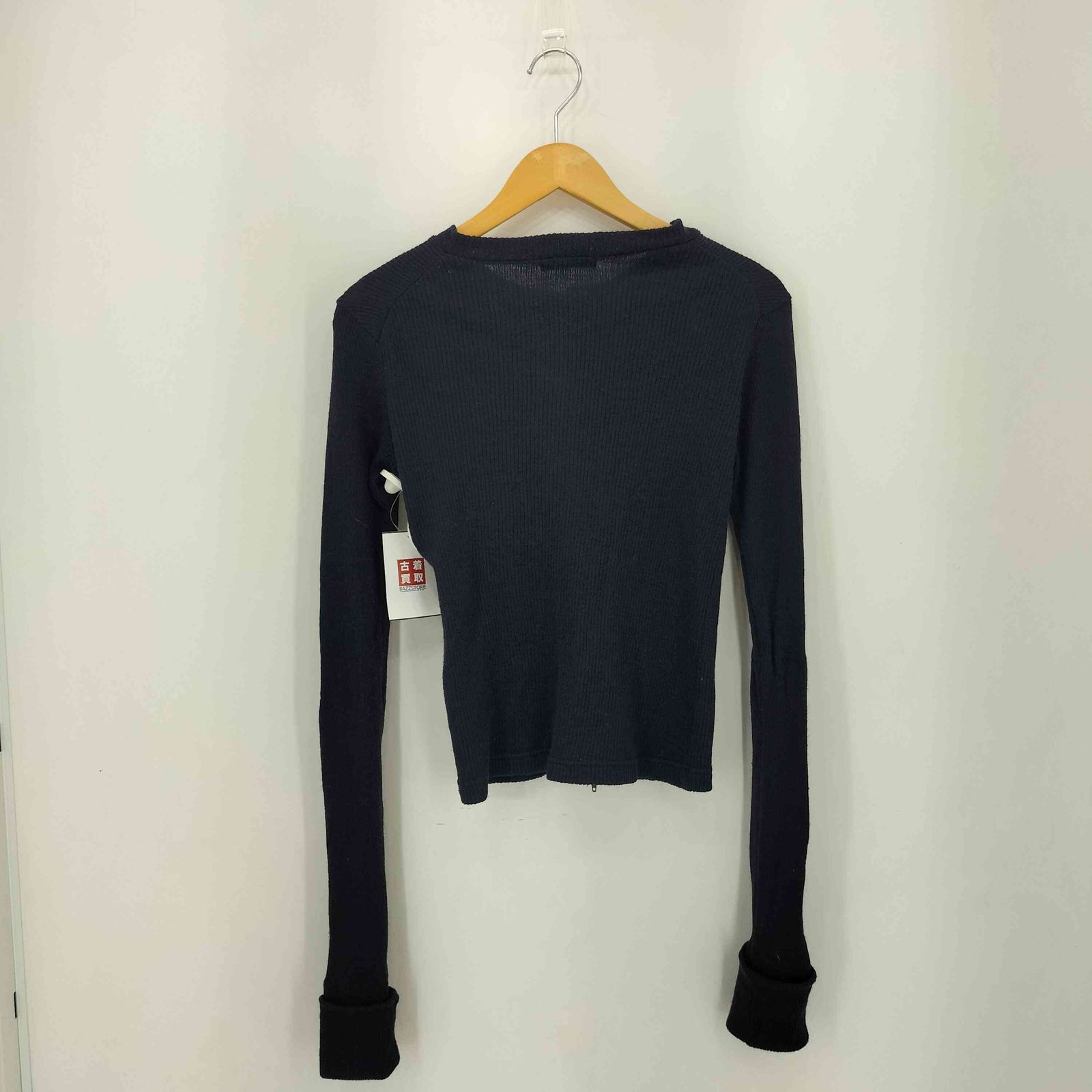 ワイズ Ys レイヤードデザイン ダブルジップ リブデザイン クルーネックカーディガン レディース 表記無