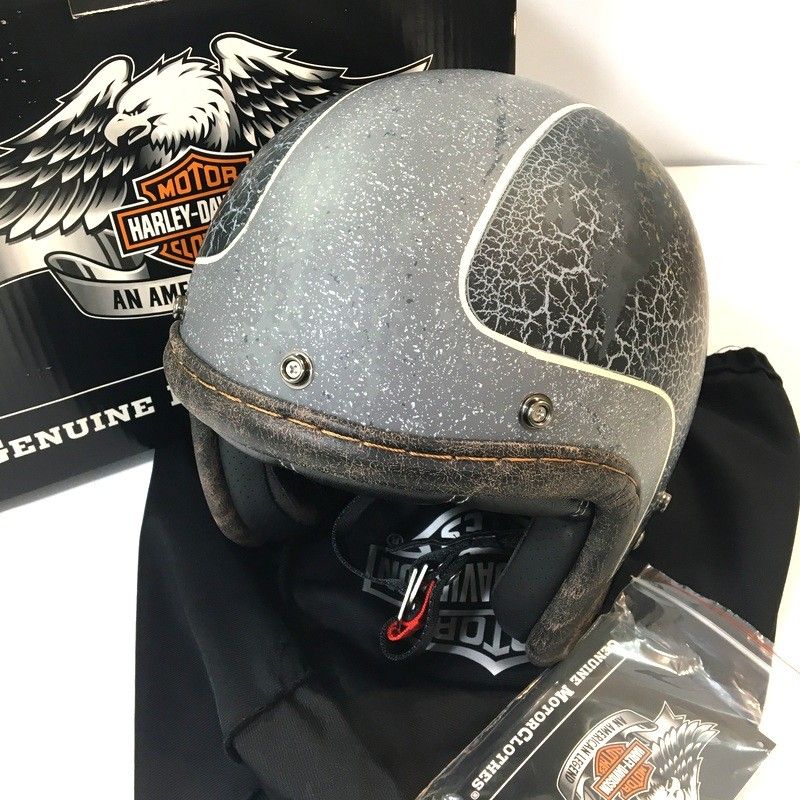 HARLEY ハーレーダビッドソン 98183-18 VX ジェットヘルメット 除菌消臭済 Mサイズ ブラック グレー オートバイ ツーリング ライディング バイカー バイク用品 TA 3635