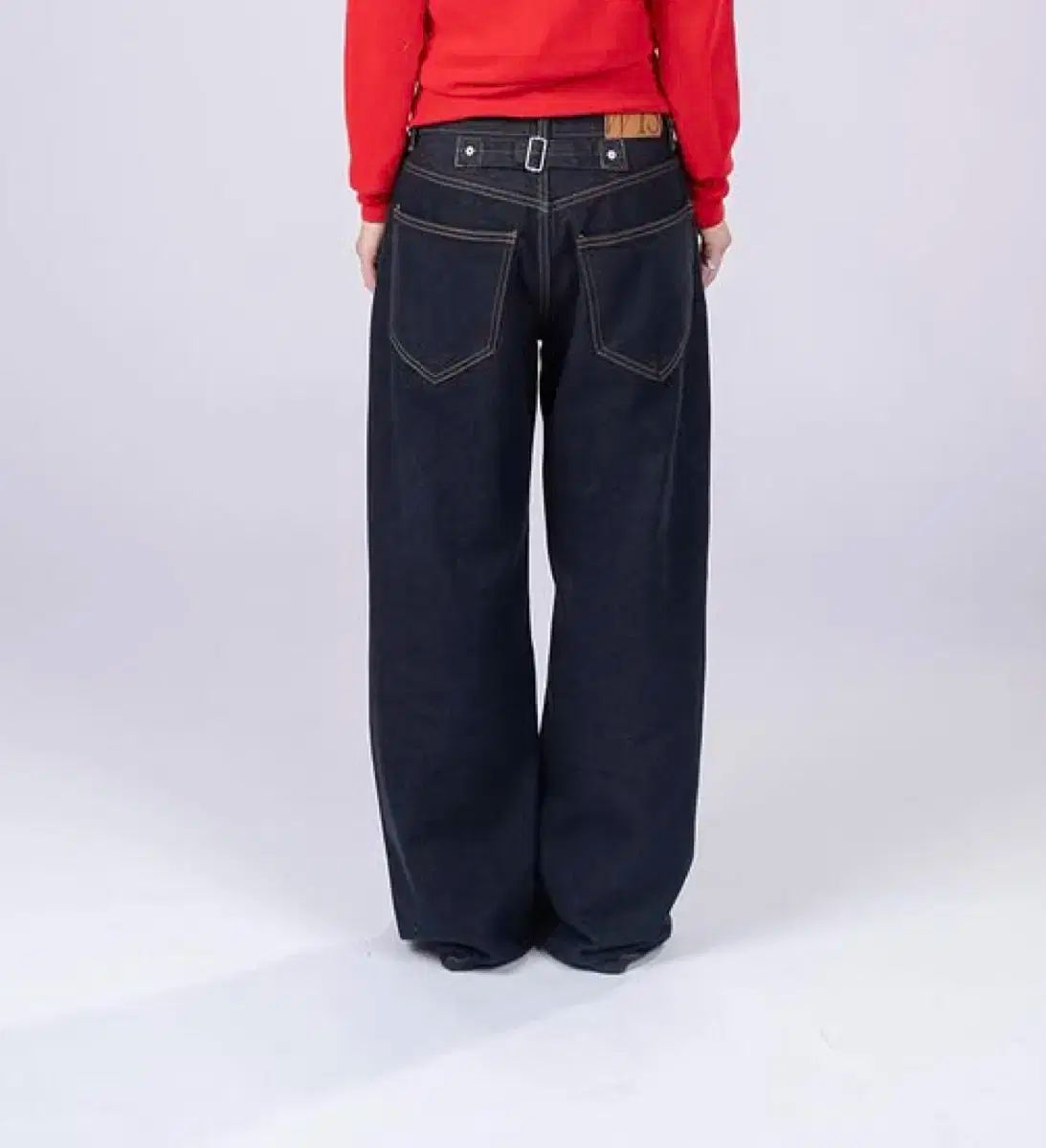 dwyl WHOイズ 쉬 생지 와이드 데님 1 サイズ