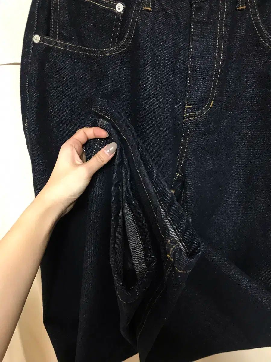  dwyl WHOイズ 쉬 생지 와이드 데님 1 サイズ その他 デニム ジーンズ