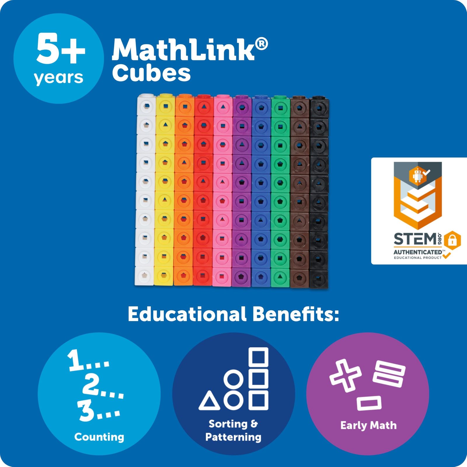 Cubes ラーニング リソーシーズ MathLink(R) 算数 : - MathLink 算数おもちゃ 100個入り キューブ 日本語ガイド付き 93417-J 正規品1 アクティビティセット 直販クリアランス