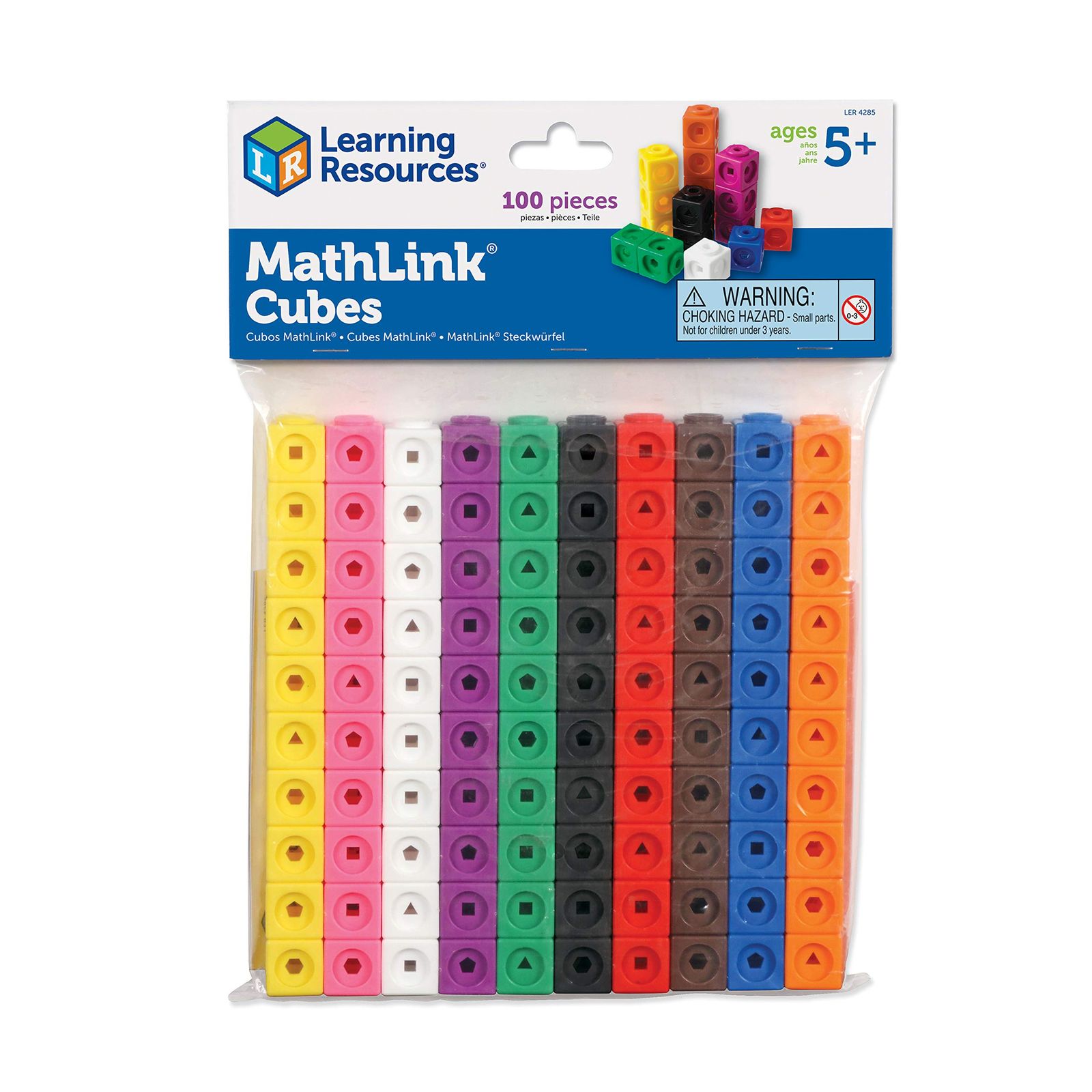 Cubes ラーニング リソーシーズ MathLink(R) 算数 : - MathLink 算数おもちゃ 100個入り キューブ 日本語ガイド付き 93417-J 正規品1 アクティビティセット 直販クリアランス