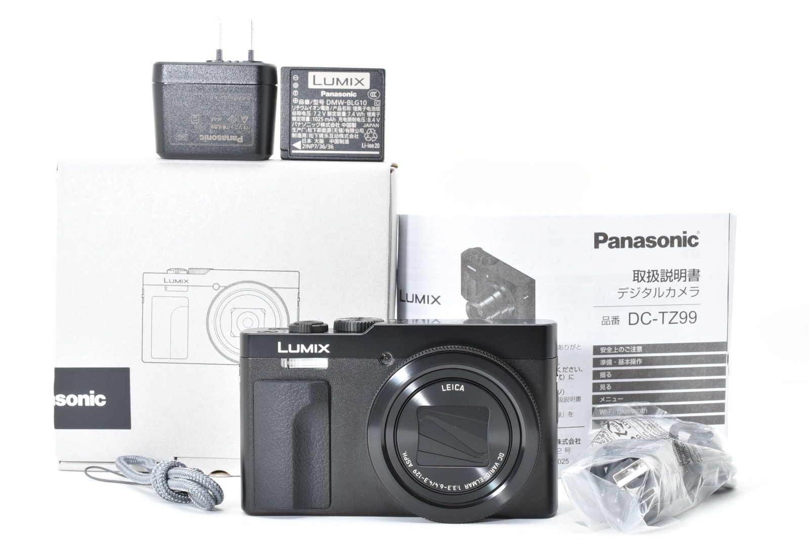 上 Panasonic パナソニック LUMIX DC-TZ99-K ブラック 高倍率ズーム コンパクトデジタルカメラ 元箱 取説付き #3377
