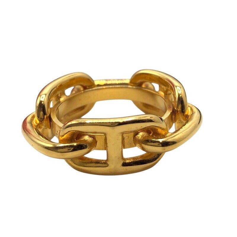 エルメス HERMES ルガデスカーフリング ゴールド メタル レディース スカーフリング