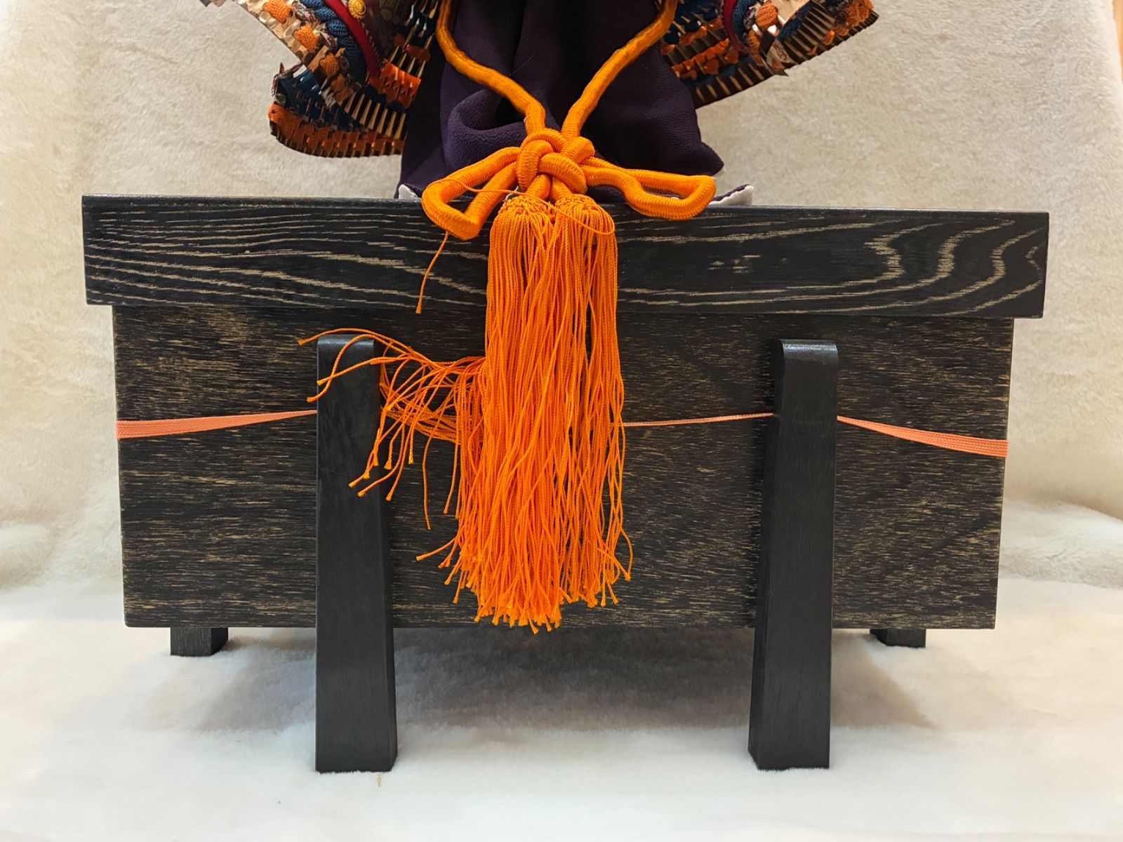 金属製の武具飾り 獅子・龍彫刻付き 2個セット 龍（壁掛け）【赤龍 01