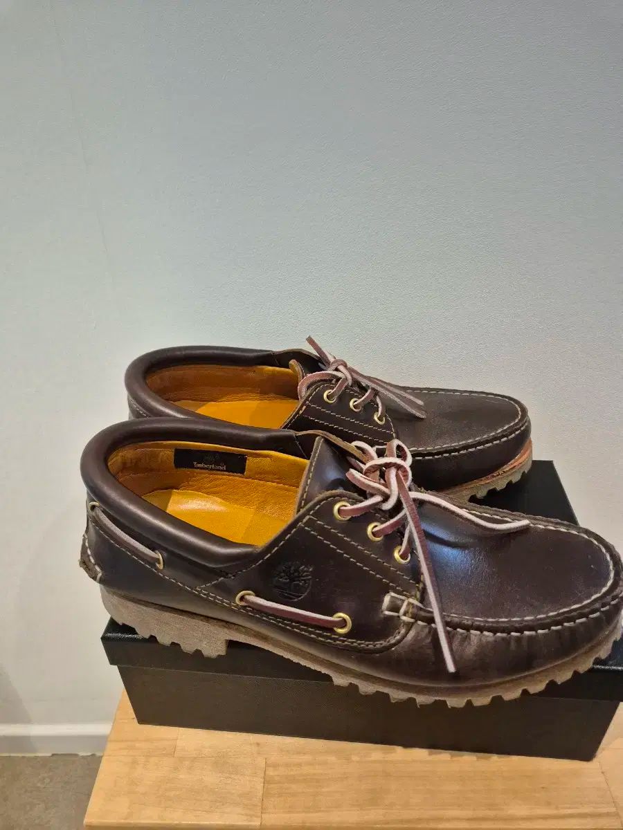  Timberland 3アイ ボートシューズ ブラウン 275 ローファー ブーツ 革靴