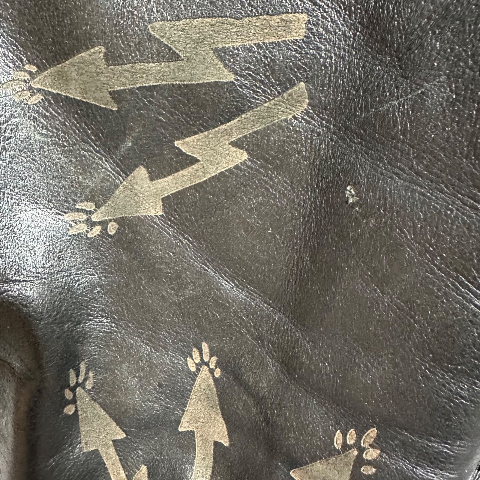 満足保障！ DIESEL ディーゼル スタジャン Sサイズ レザー切替 刺繍ロゴ 袖プリント ブラック 黒 ウール 牛革 ブルゾン アメカジ ストリート メンズ