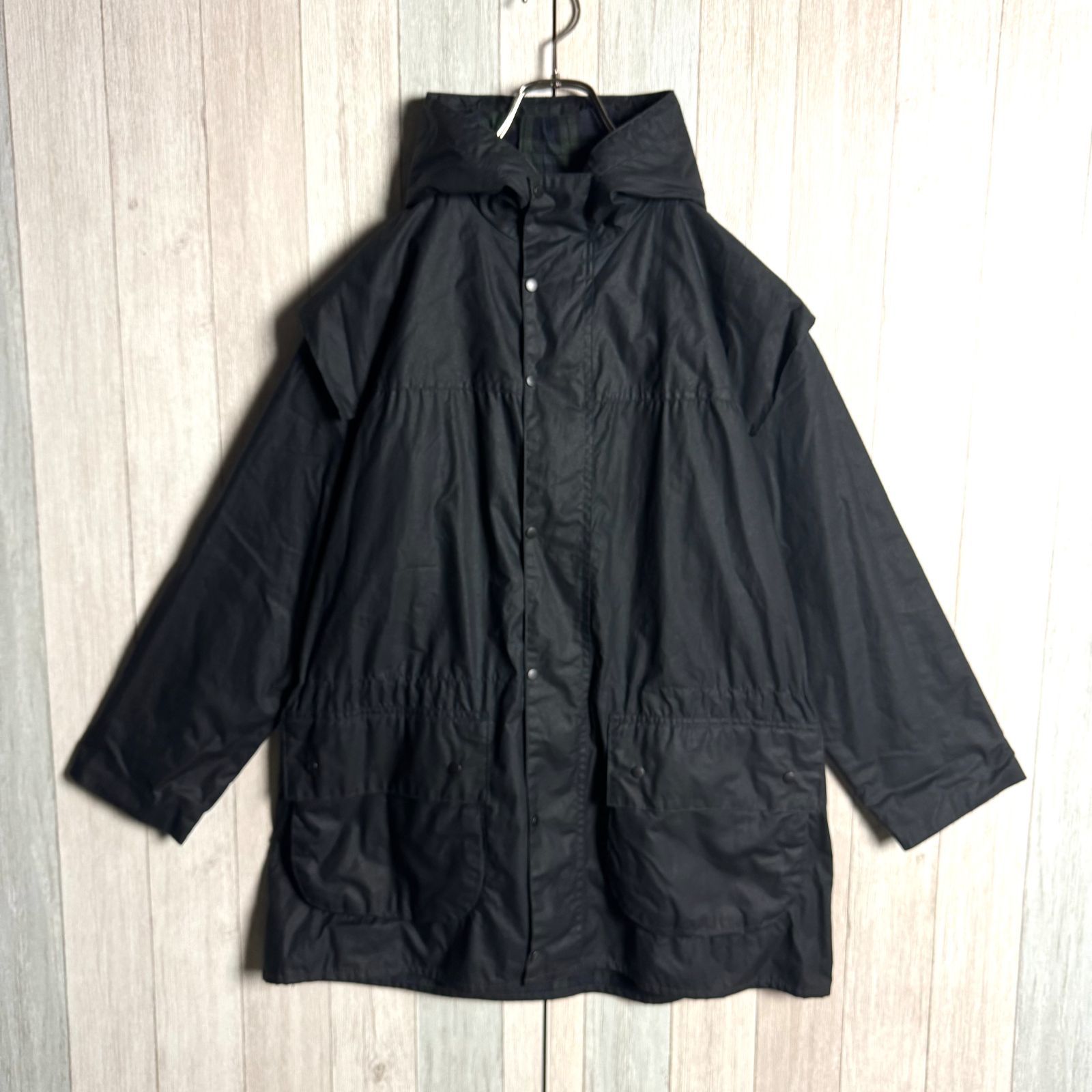英国製 90 s Barbour バブアー オイルドジャケット DURHAM ダラム ネイビー 36 ライトウェイト