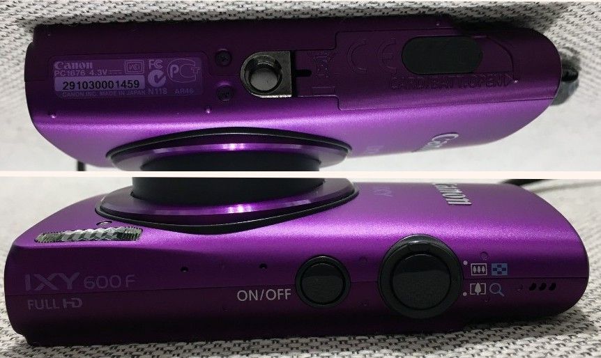 Canon キャノン デジタルカメラ IXY 600F PC1676 パープル ジャンク品