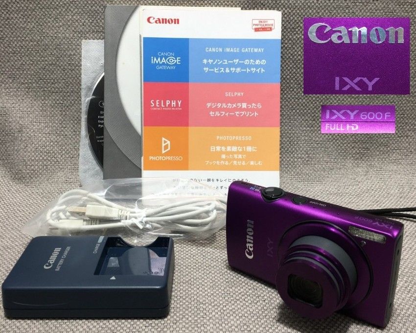 Canon キャノン デジタルカメラ IXY 600F PC1676 パープル ジャンク品