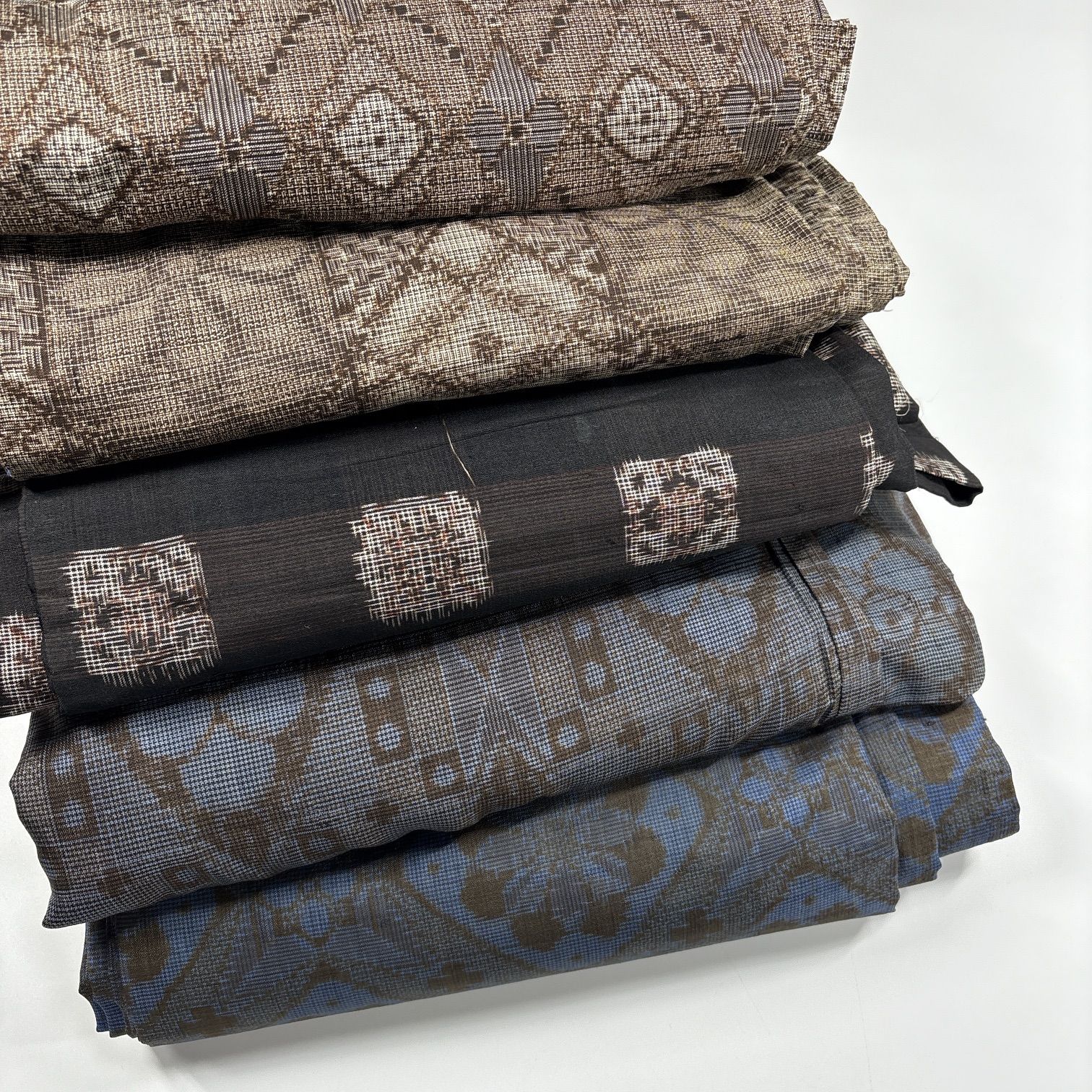 1485★正絹 大島紬 アンティーク 龍郷 着物5枚長羽織2枚 アンサンブル 1485☆正絹 大島紬 アンティーク 龍郷 着物5枚長羽織2枚 アンサンブル