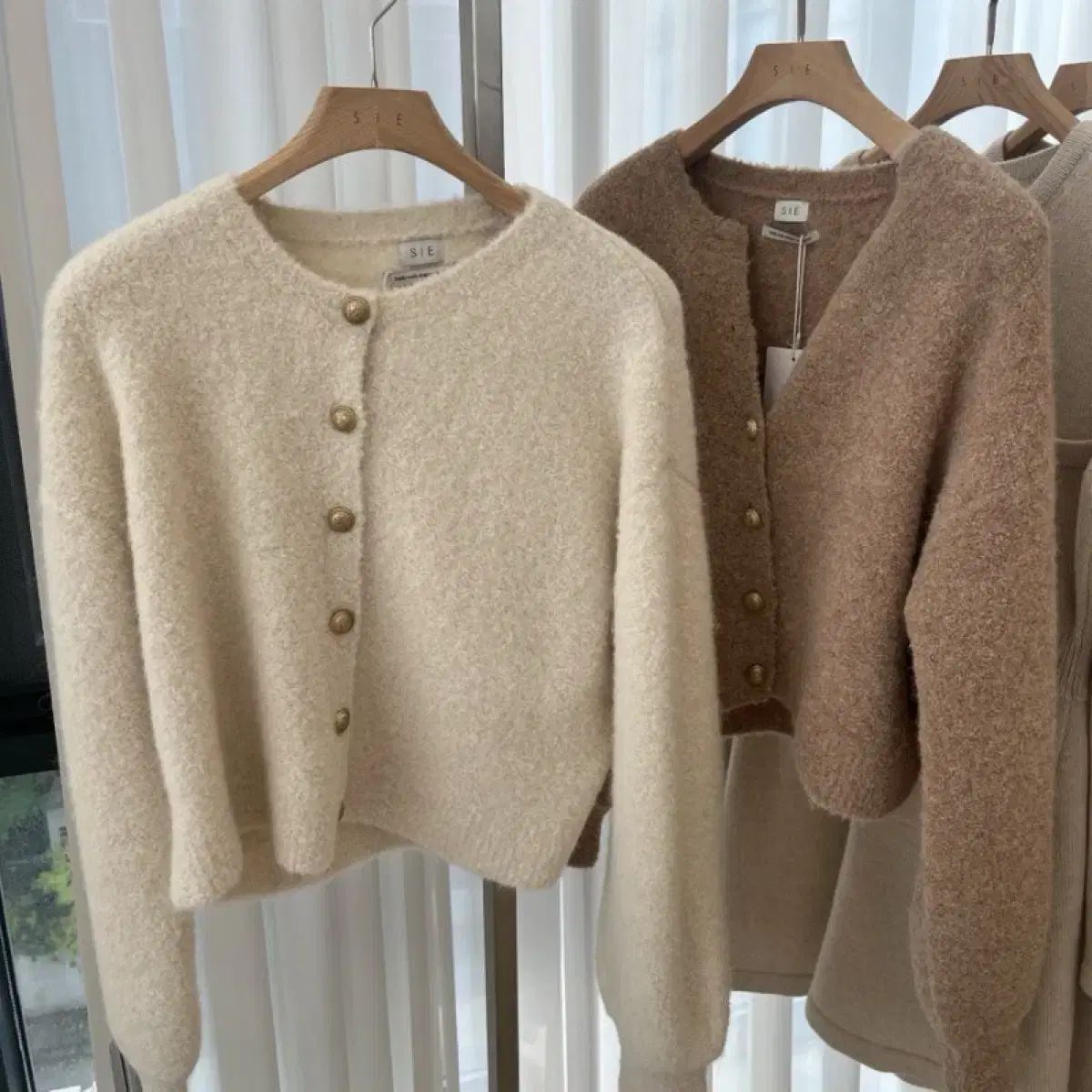 シエ SIE テディ fruity mellow カーディガン F クリーム