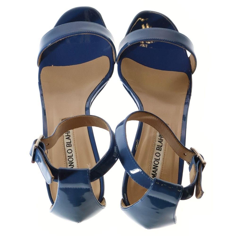 MANOLO BLAHNIK (マノロブラニク) パテントレザー ストラップ ヒール