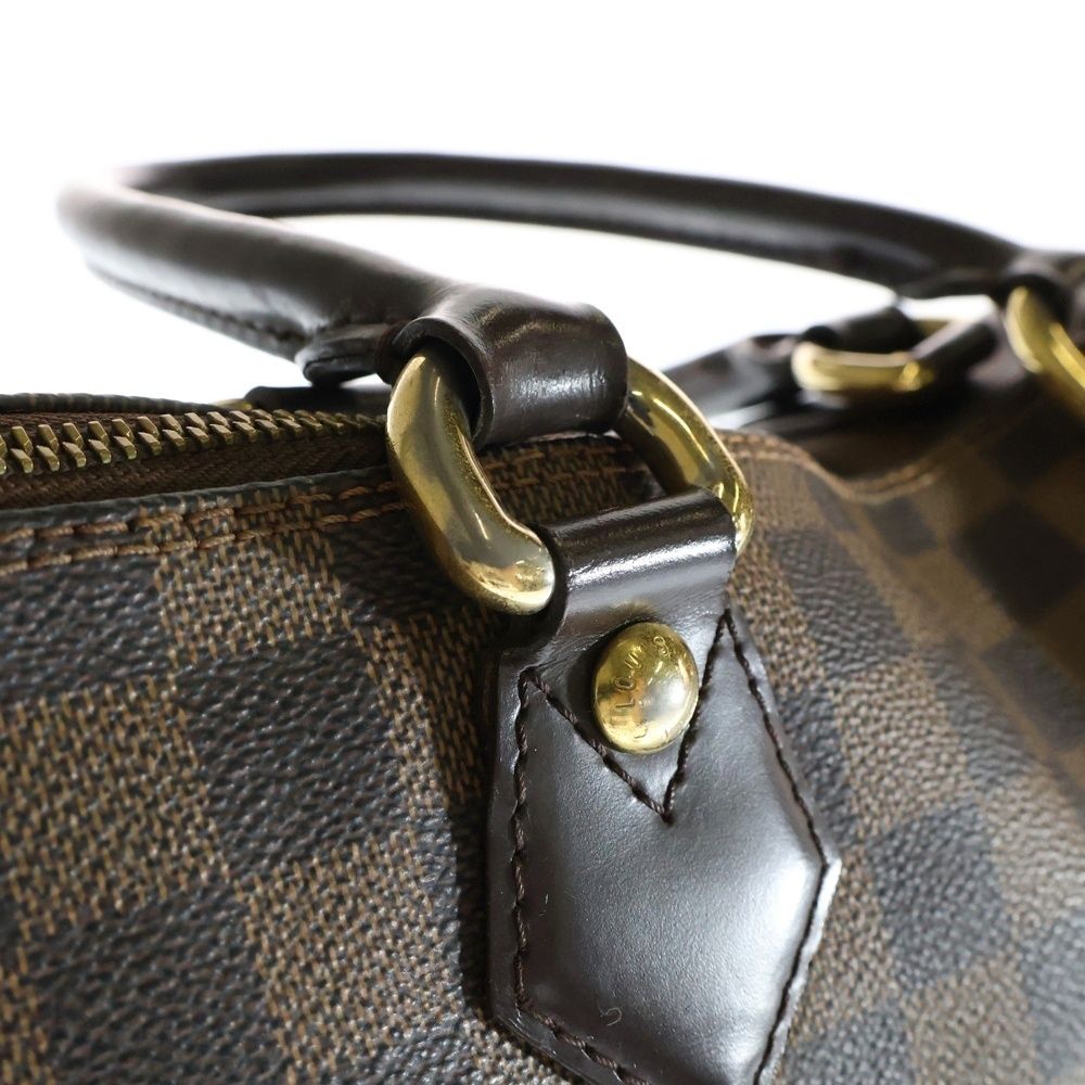 LOUIS VUITTON (ルイヴィトン) ダミエ サレヤPM レザーハンドバッグ