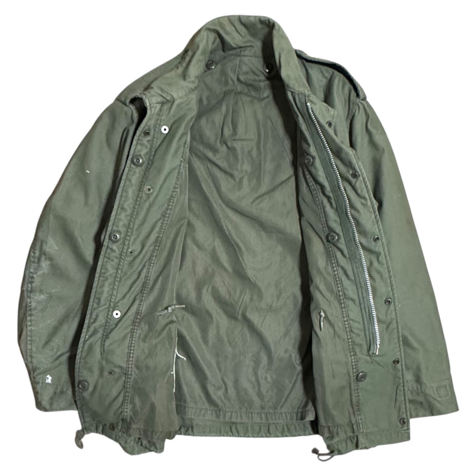 古着 アルミ M65 雰囲気 ボロ ミリタリー デッキジャケット 軍物 US ARMY Lサイズ