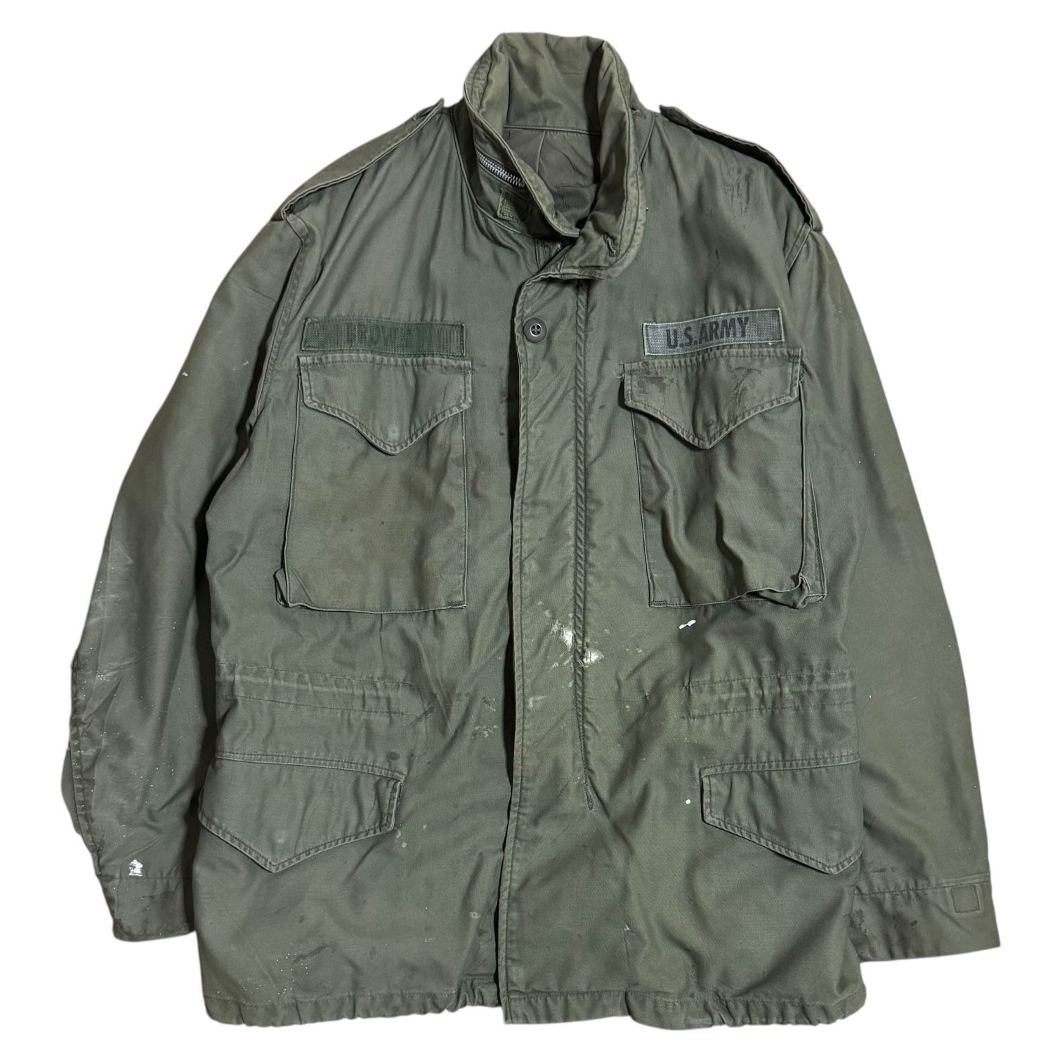 古着 アルミ M65 雰囲気 ボロ ミリタリー デッキジャケット 軍物 US ARMY Lサイズ