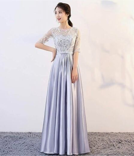 発表会 舞台衣装 女優 エレガント 豪華 女優 気品 S 7号 ドレス OPN2828