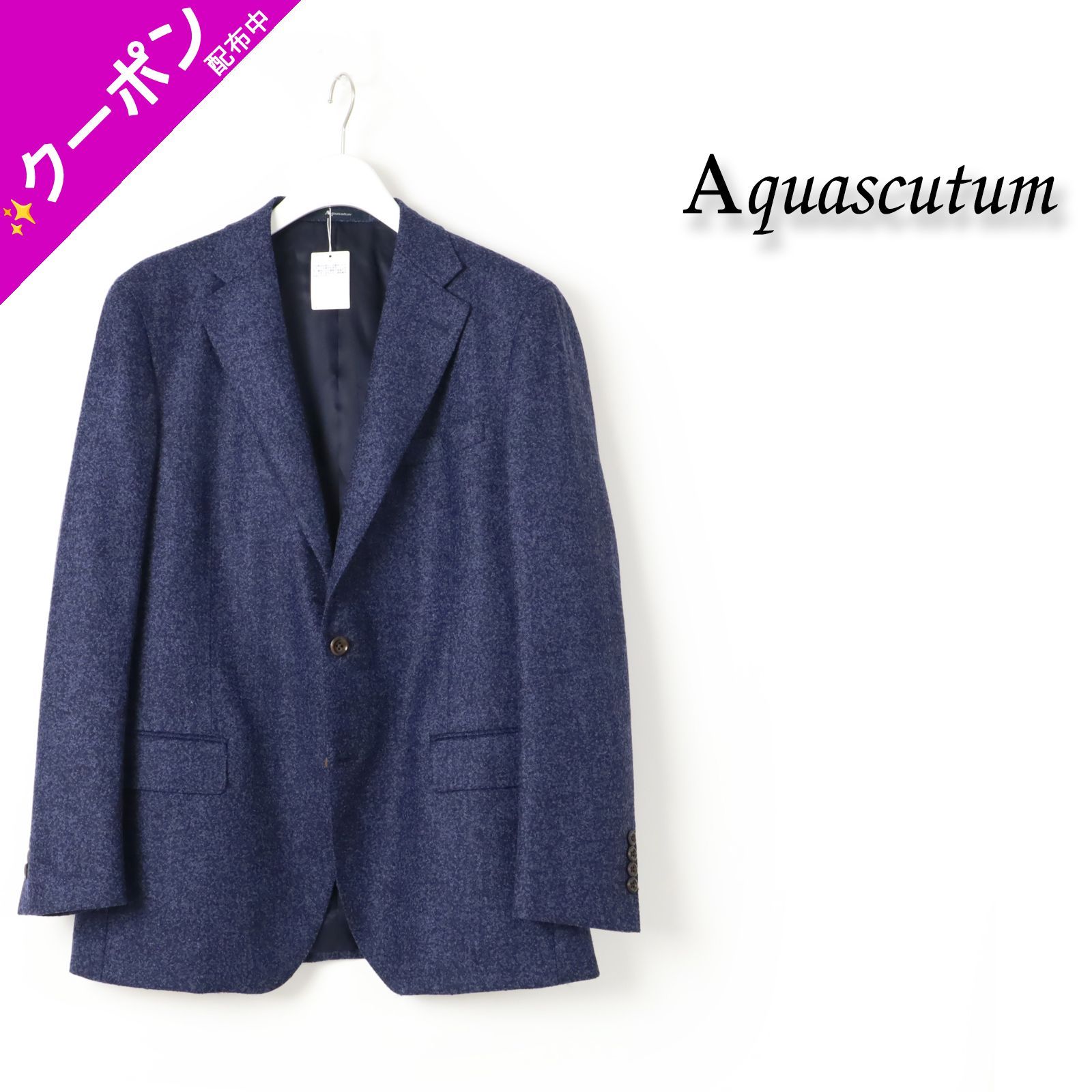 新品 ◇アクアスキュータム Aquascutum メアランジ ツイード ウール