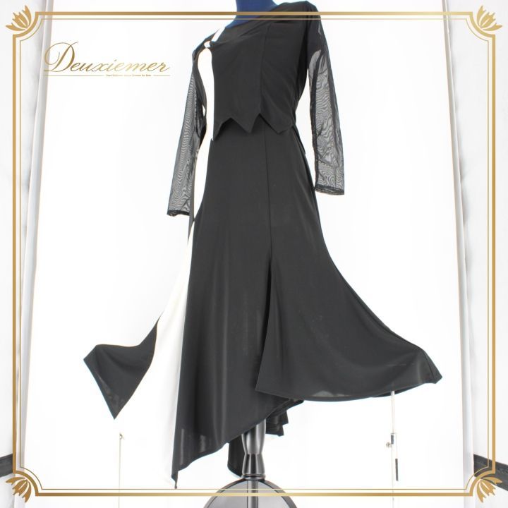 社交ダンス 衣装 セットアップ 上下セット ツーピース パーティ衣装 女性用 レディース オールシーズン 白 サン ヨシムラ 黒 ブラック系 ホワイト系 セクシー おしゃれ 上品 エレガント ダンス衣装 フォーマル パーティー ストレッチ