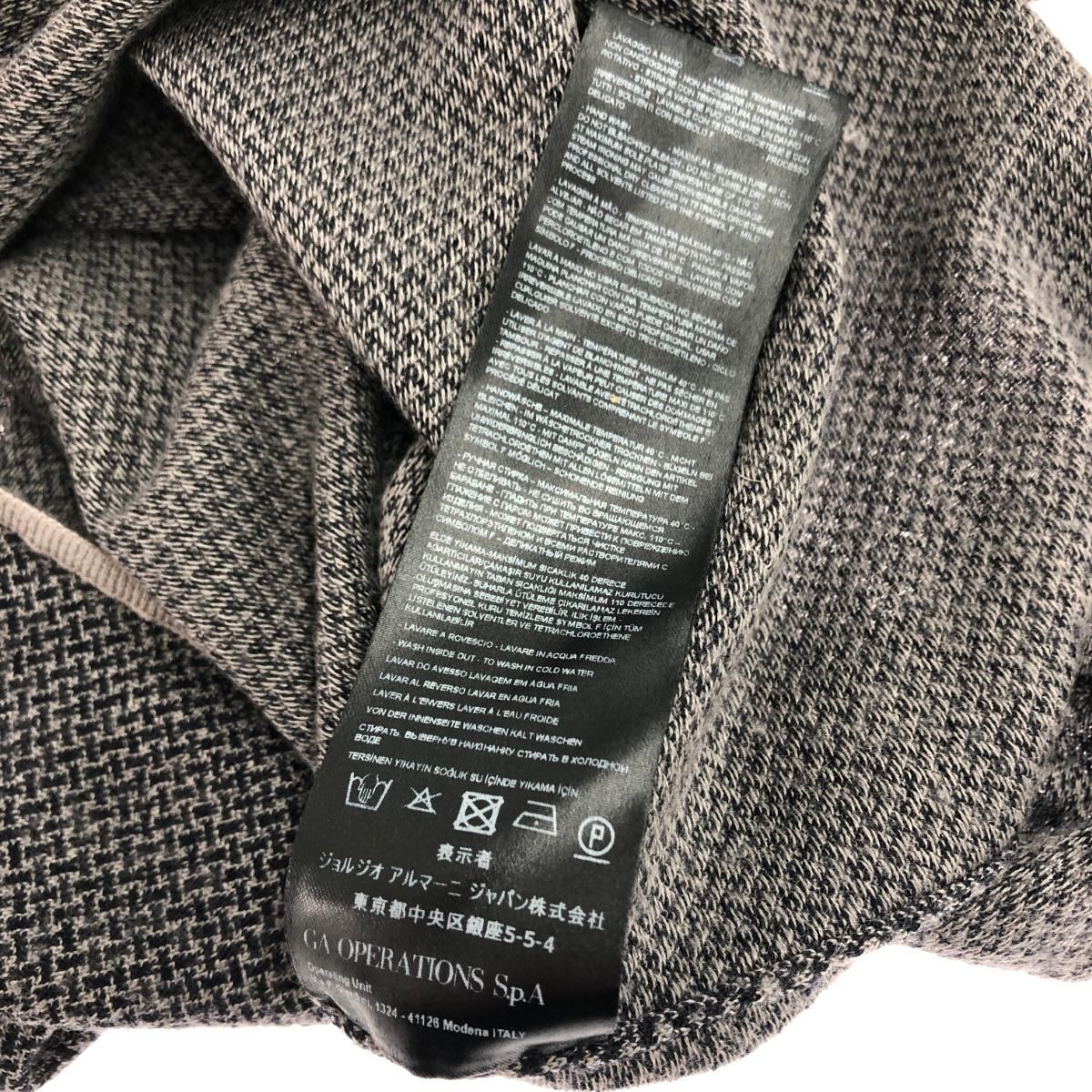 【美品/M】ジョルジオアルマーニ セーター ニット ストレッチ 総柄 グレー系 GIORGIO ARMANI ジョルジオアルマーニ 総柄ニット サイズ:50 グレー