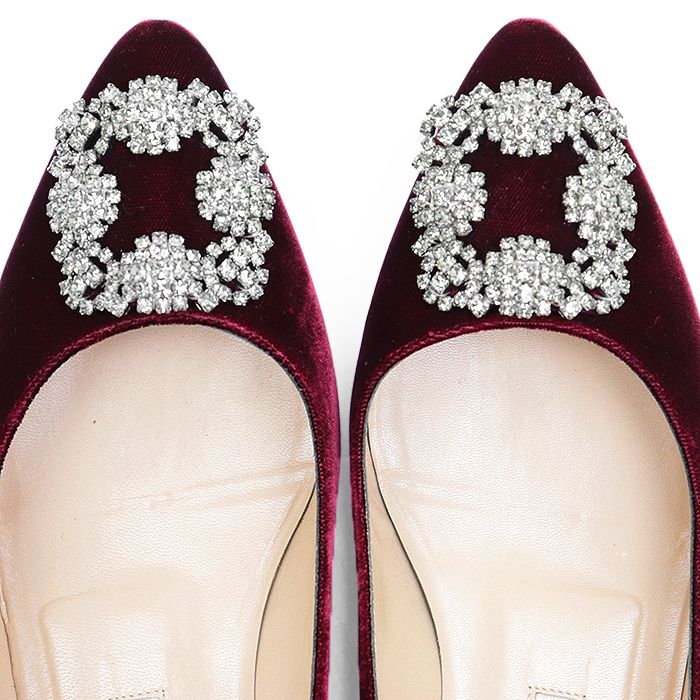 極美品】MANOLO BLAHNIK マノロブラニク フラットシューズ Hangisi  