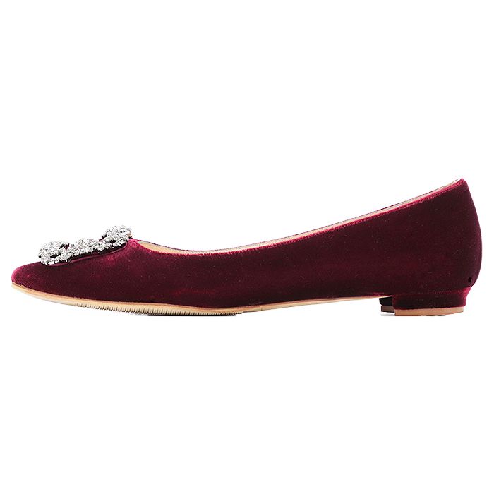 極美品】MANOLO BLAHNIK マノロブラニク フラットシューズ Hangisi  
