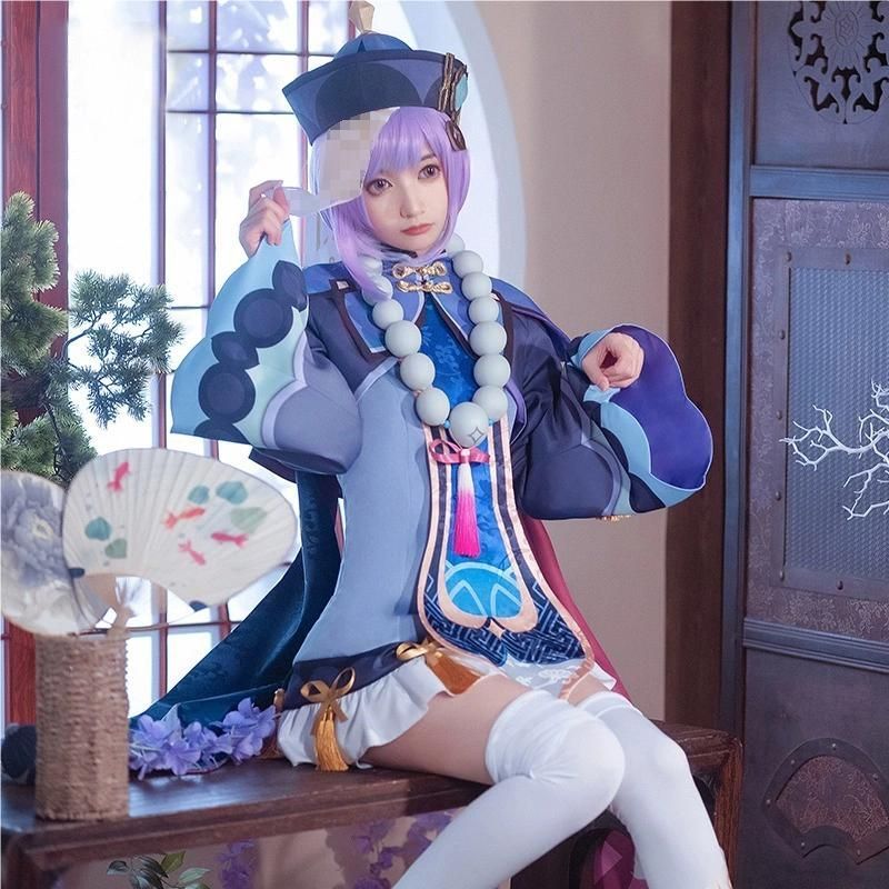 ゲーム 原神 七七 璃月 凍凍回魂夜 コスプレ ロリータ 服装 職人製作